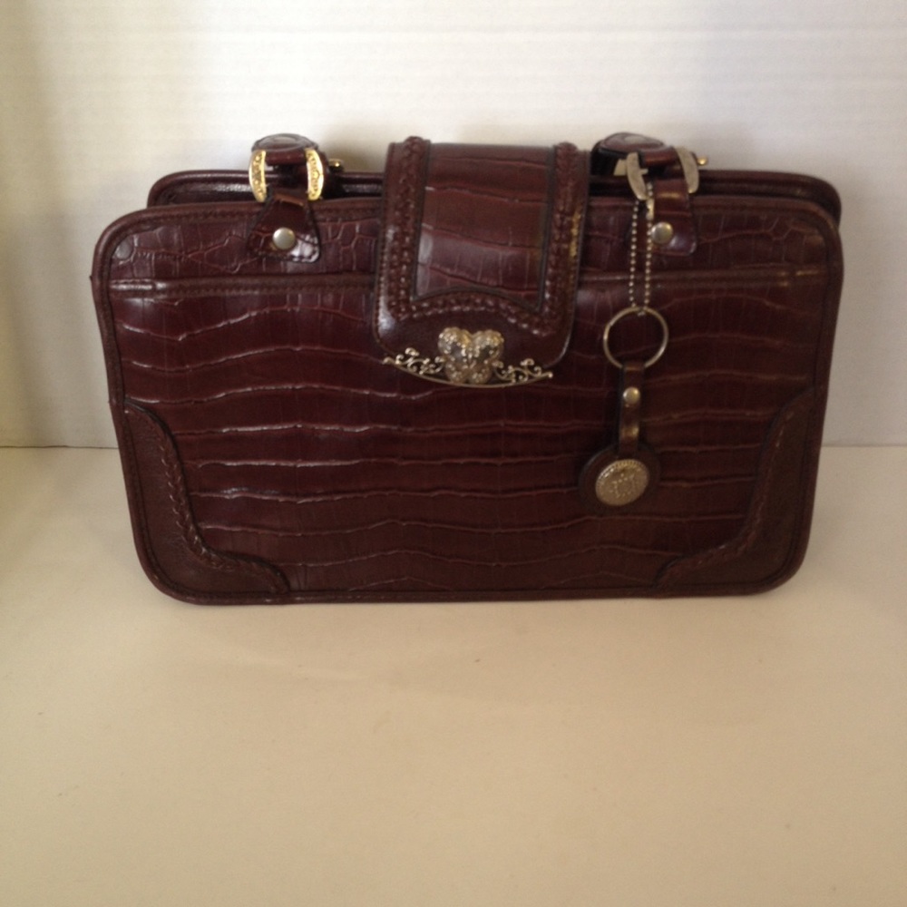 Maggie Barnes Croc embossed handbag